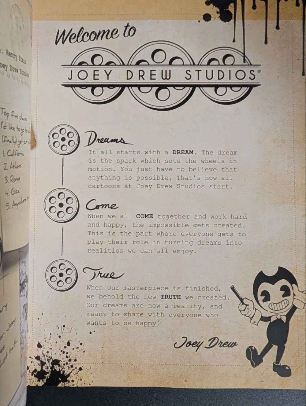 Bendy Employee Handbook - Yellow Cover